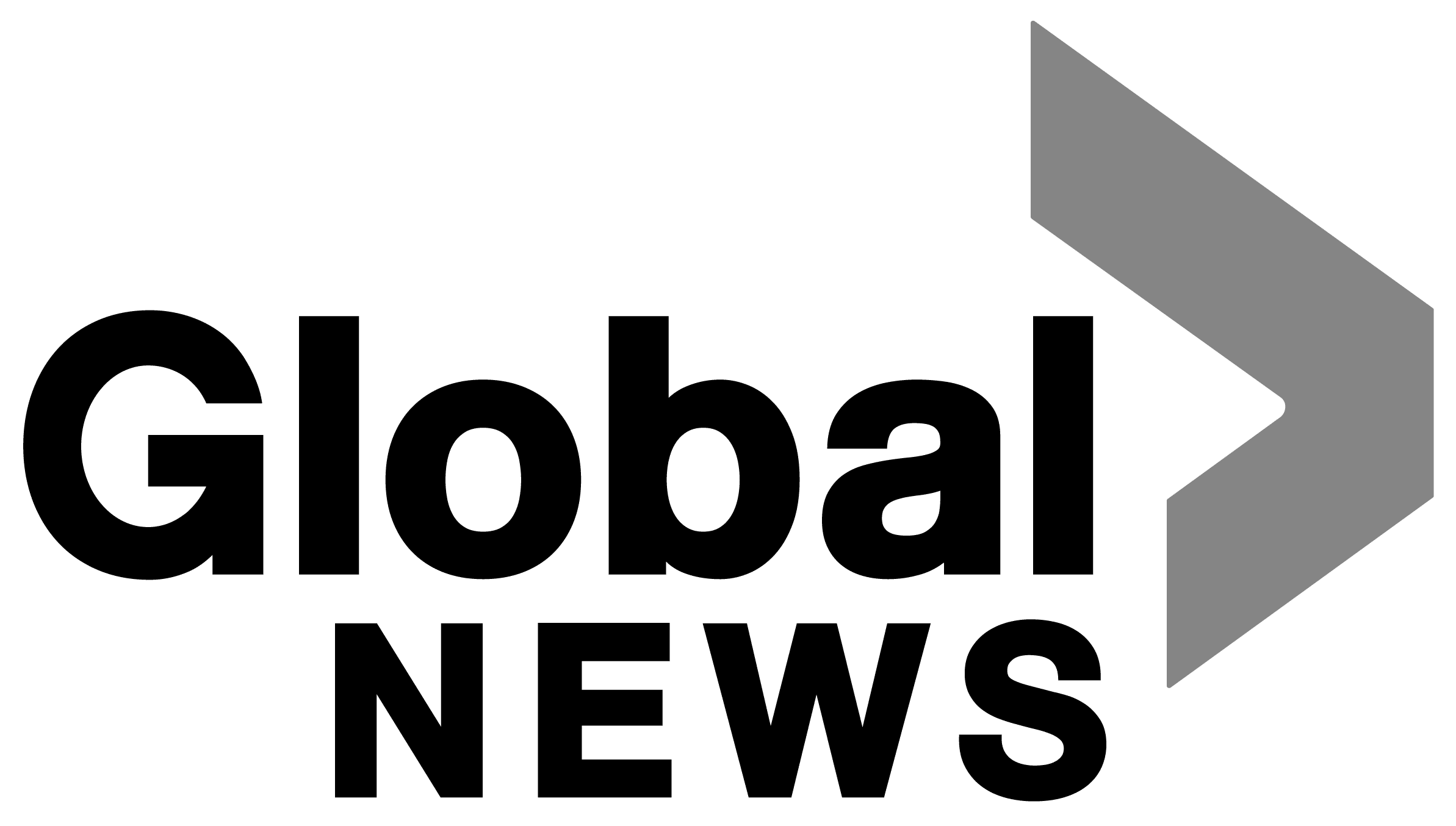 Global news logo in greyscale.